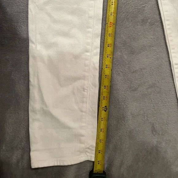 AG Adriano Goldschmied Prima Mid Rise Cigarette White Jeans Womens 28 R - Picture 3 of 9